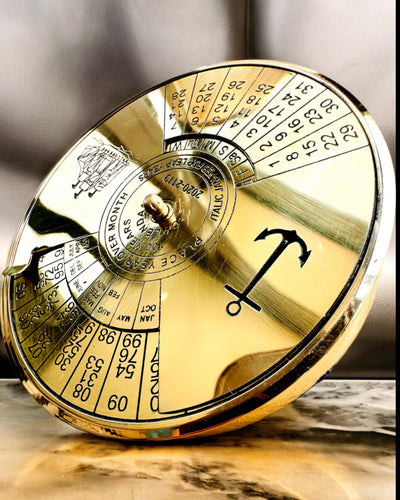 Calendario de la Eternidad Navegación Marítima – Calendario de latón de 100 años – posibilidad de grabado como regalo