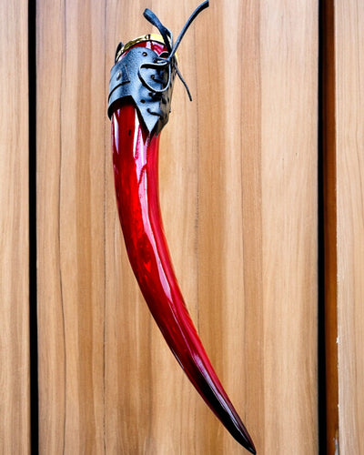 Cana de corn a războinicului - Roșu - cu posibilitate de personalizare prin gravură