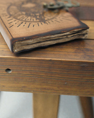 Noctis Sigil – Skórzany Notatnik Pentagram i Czaszka