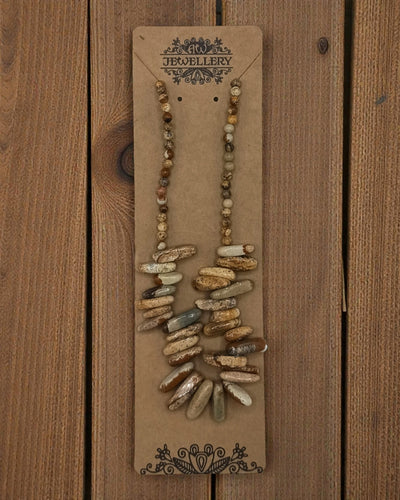 Colier cu piatră prețioasă Longstone – piatră-hartă