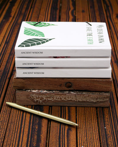 Leaves Together – mic caiet de notițe cu bandă și nasture de cocos 18 × 12,5 cm, 200 de pagini