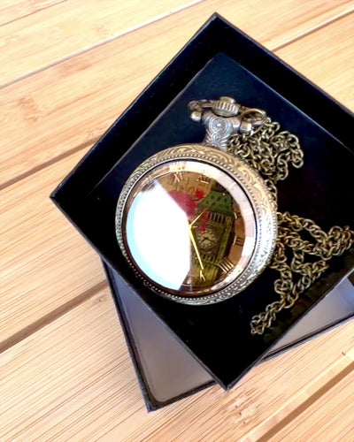 Ceas de buzunar "Vintage Charm" personalizare cu gravură pentru cadou