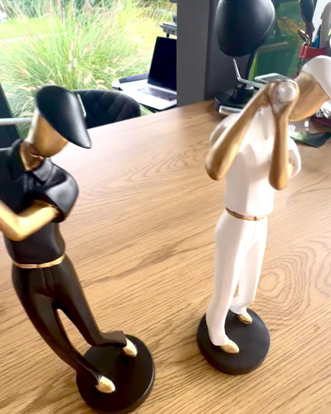 Figurină de jucător de golf „Swing Elegance”, 24 cm înălțime, decorativă cu posibilitate de gravare pentru cadou