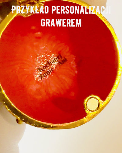 Ou Faberge Ceresc – Organizator de Bijuterii Emailat - culoare albastru cer senin. Personalizare cu gravură