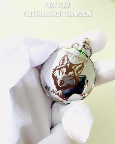 Ceas de buzunar mecanic clasic cu capac dublu, manual, culoare argintie