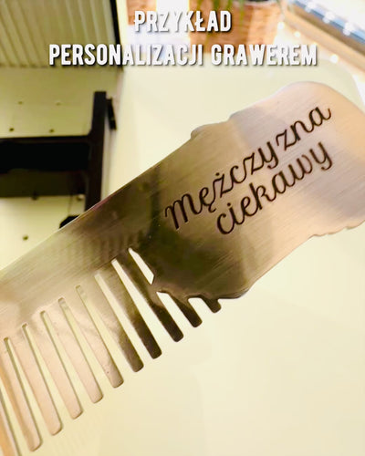 GroomMaster - Pieptene Metalic Elegant cu Gravură, personalizare cu gravură