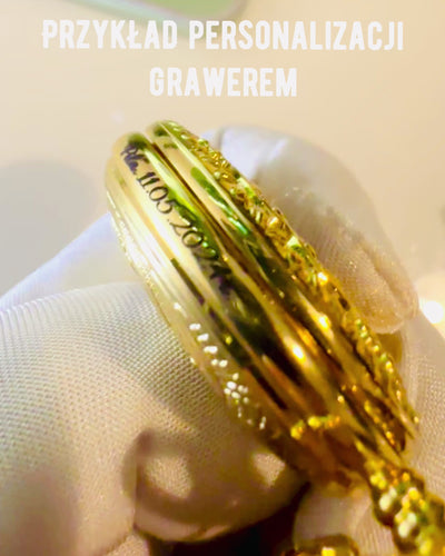 "Złoty Majestat" - Ceas de Buzunar Mecanic de Lux cu Miez Transparent. Personalizare cu Gravură