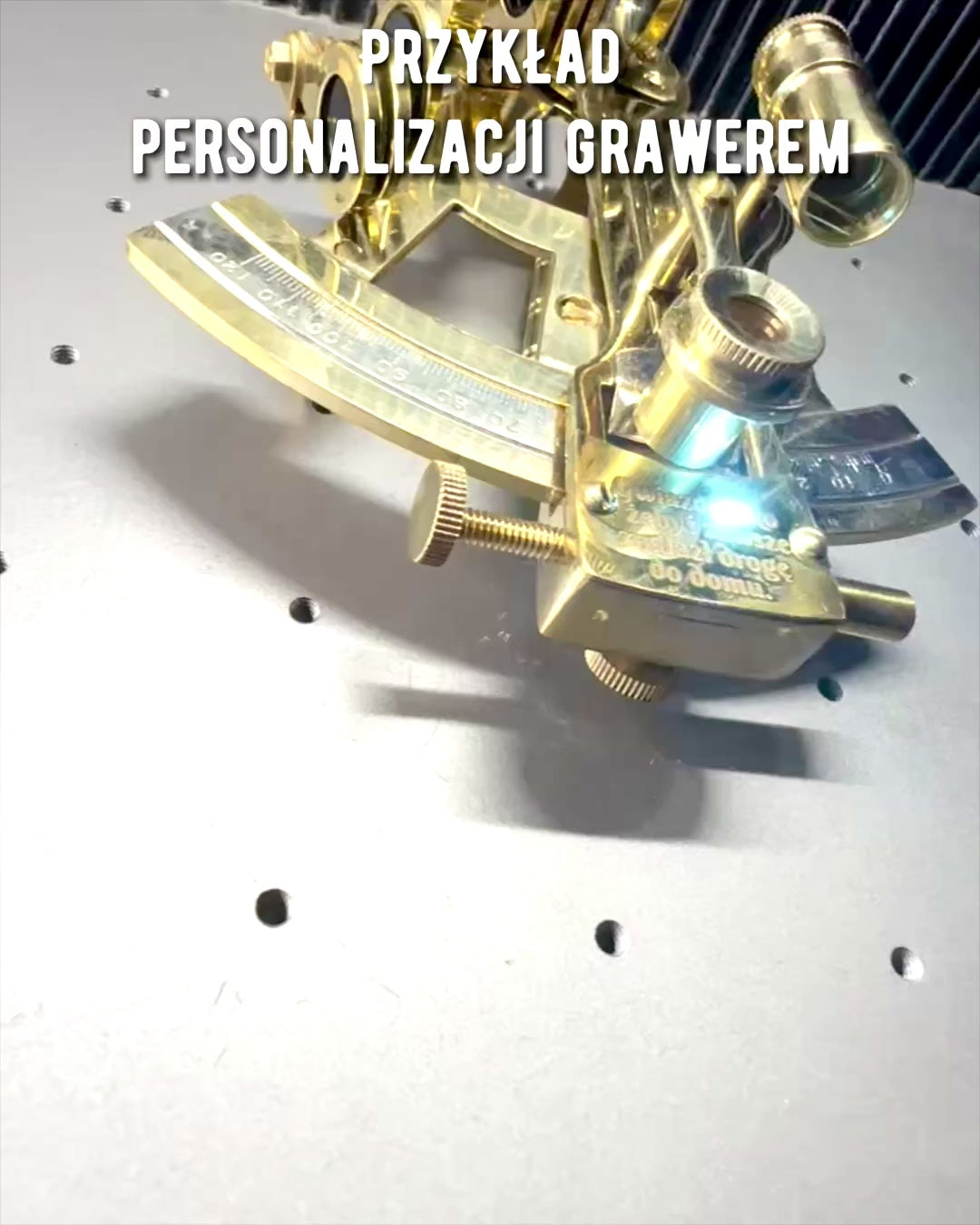 Sextant Artistic de culoare aurie - posibilitate de personalizare cu gravură