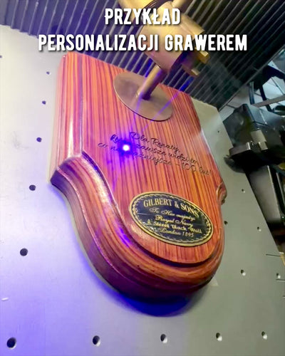 Lupă artizanală „Royal Magnifier” cu suport și mâner reglabil - posibilitate de personalizare cu gravură pentru cadou