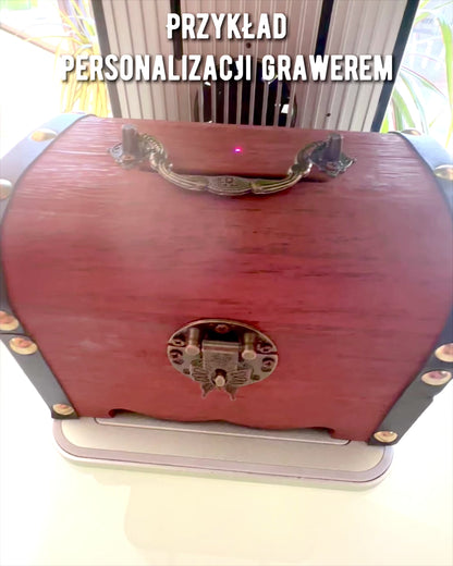 "Magiczna Skrzynia Skarbów - Skarbonka, personalizare cu gravură"