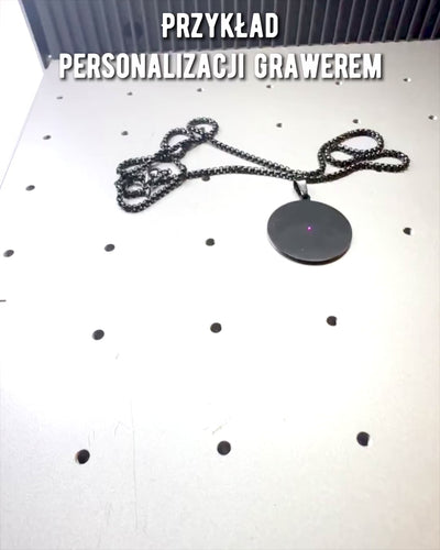 Pandantiv "Urban Elegance" – Medalion Rotund din Oțel Inoxidabil în Două Culori cu Posibilitate de Personalizare