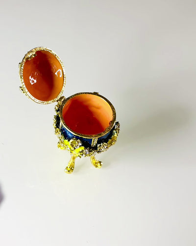 Cutie pentru Bijuterii 'Ou Imperial' Faberge – Stil Vintage, Recipient Decorativ pentru Accesorii