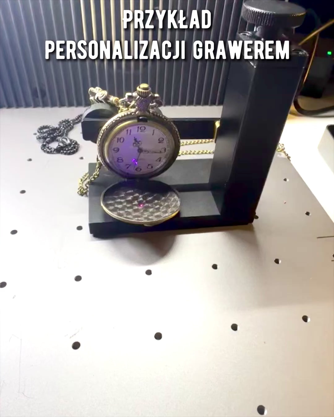 Ceas de buzunar „Lokomotywa Czasu” cu gravură, cadou, motiv tren