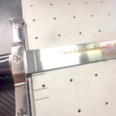 Sabie cavalerească din oțel, 84 cm, cu teacă - replică SW-114, cu posibilitate de personalizare prin gravură