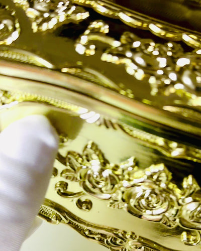 Cutie Elegantă pentru Șervețele cu Flori Embosate - Recipient pentru Șervețele