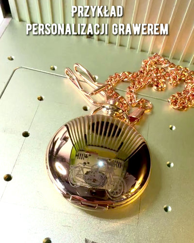 Ceas de buzunar în stil clasic – Aur roz, eleganță vintage