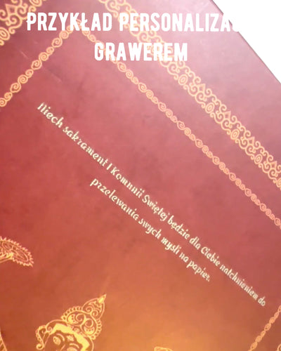 Notatnik maro Vintage cu Copertă Decorativă în Stil Retro – Notatnik Eksploratora – Maro, Vintage