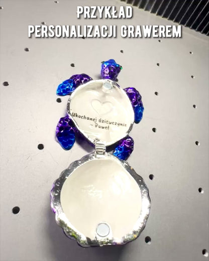 Comoara Magică a Țestoasei - Cutie de Bijuterii cu posibilitate de personalizare prin gravură, cadou