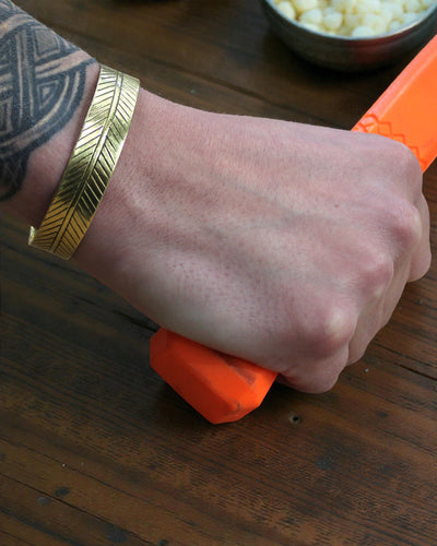 Brățară tibetană din alamă Frunza de aur – Tribal lat