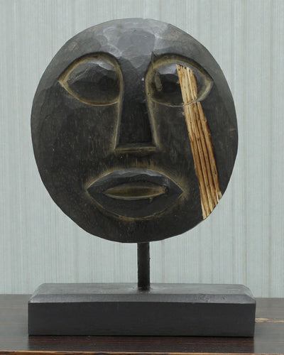 Mască timoreză Gardianul Strămoșilor 27x20 cm – Neagră